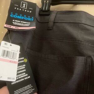 NWT- Mens PGA Tour Course Comfort gray golf pants